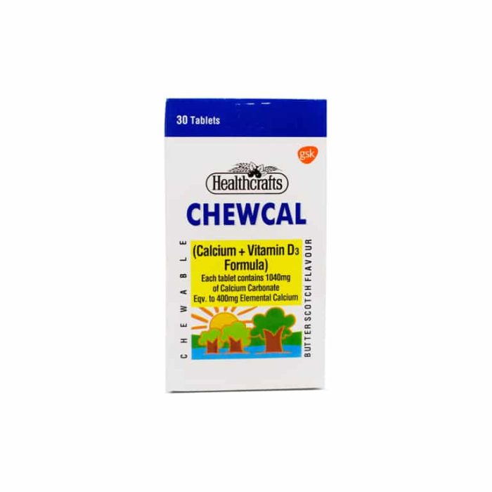 Chewcal Tablets (30'S) - Medicore Health